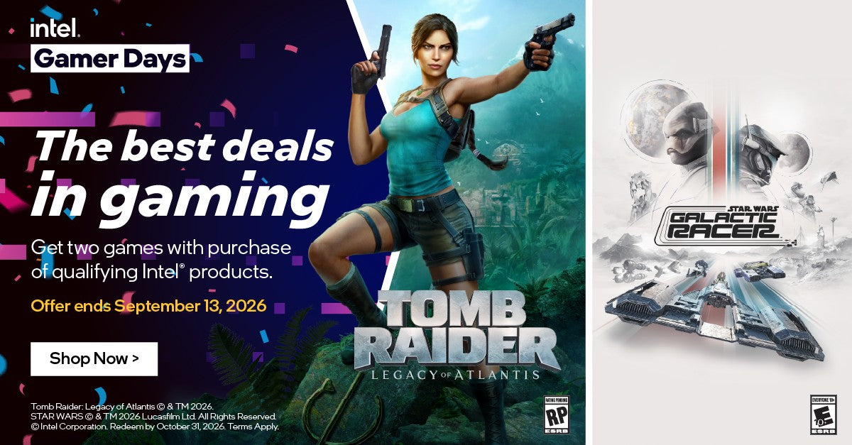 Get two games free with qualifying Intel-powered Xidax builds.
